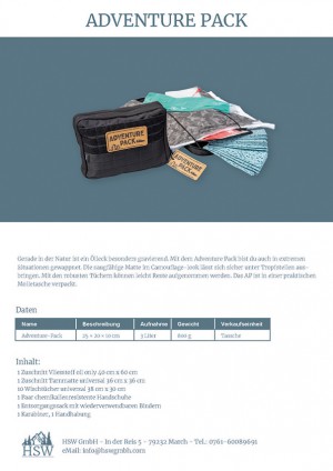 Adventure Pack Datenblatt